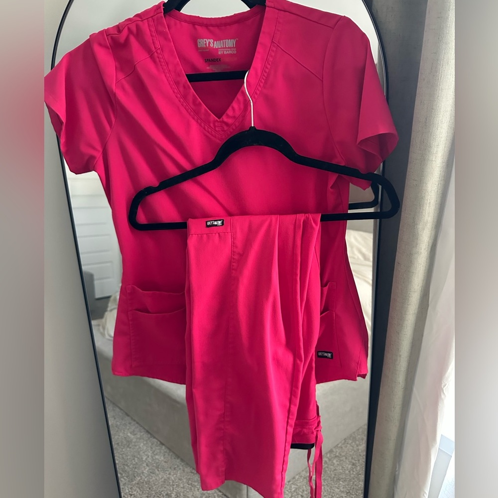 Grey's Anatomy Pink Scrub Set